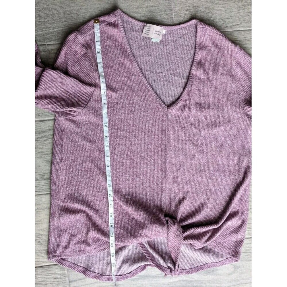 Anthropologie XL Saturday Sunday‎ Emilia Brushed Fleece Tie Front Top - Picture 9 of 9